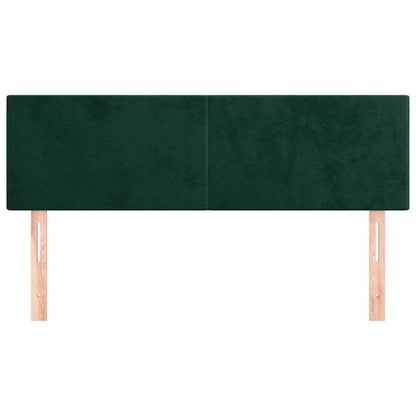 vidaXL Kopfteile 2 Stk. Dunkelgrün 72x5x78/88 cm Samt