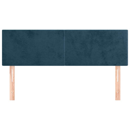 vidaXL Kopfteile 2 Stk. Dunkelblau 72x5x78/88 cm Samt