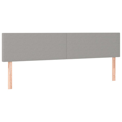 vidaXL Kopfteile 2 Stk. Hellgrau 80x5x78/88 cm Stoff