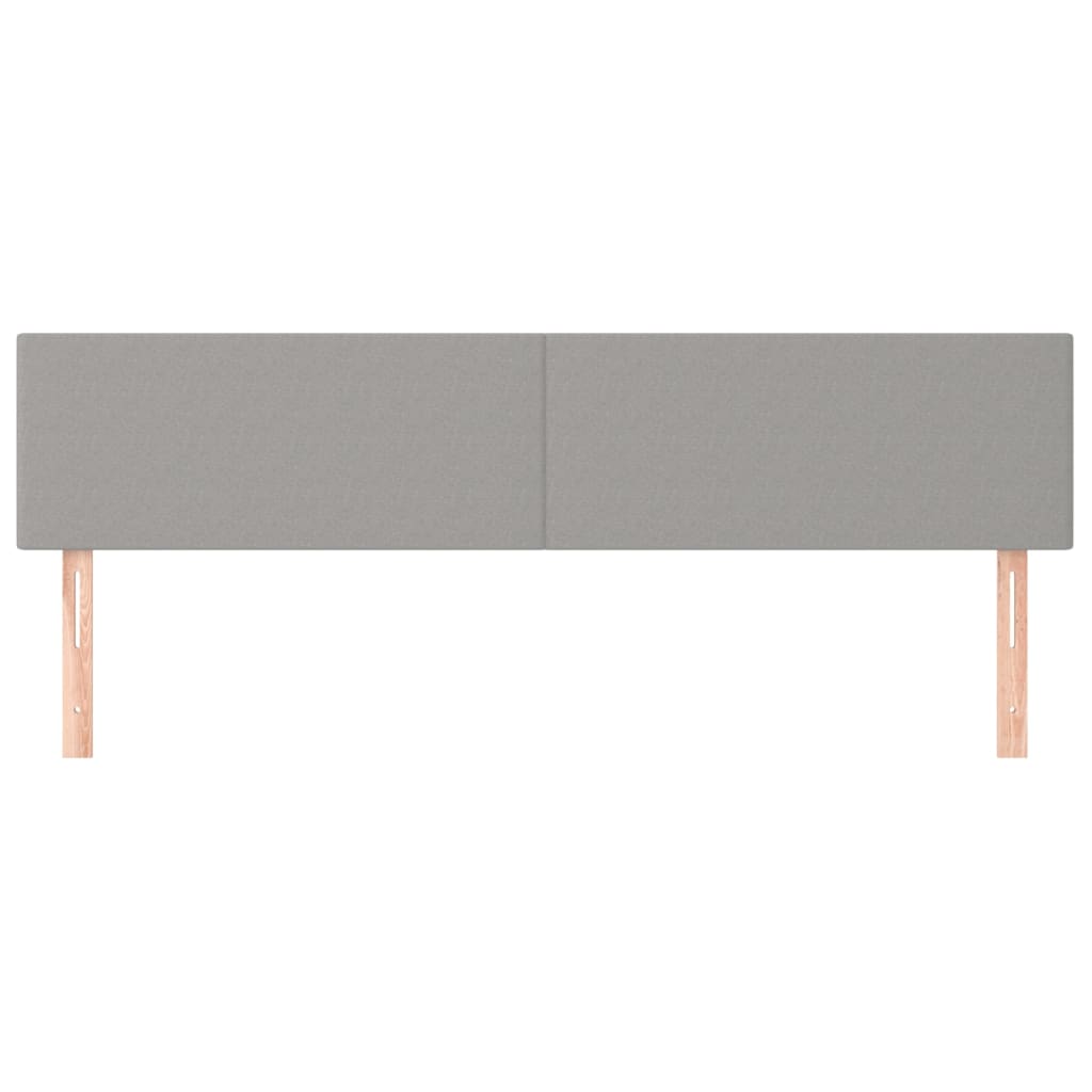vidaXL Kopfteile 2 Stk. Hellgrau 80x5x78/88 cm Stoff