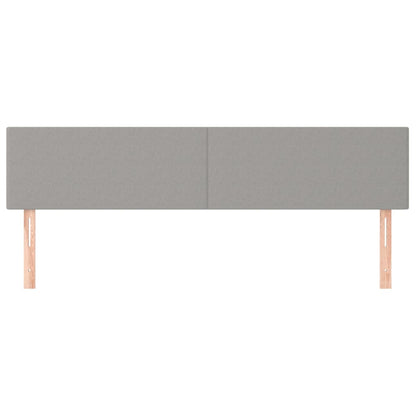 vidaXL Kopfteile 2 Stk. Hellgrau 80x5x78/88 cm Stoff