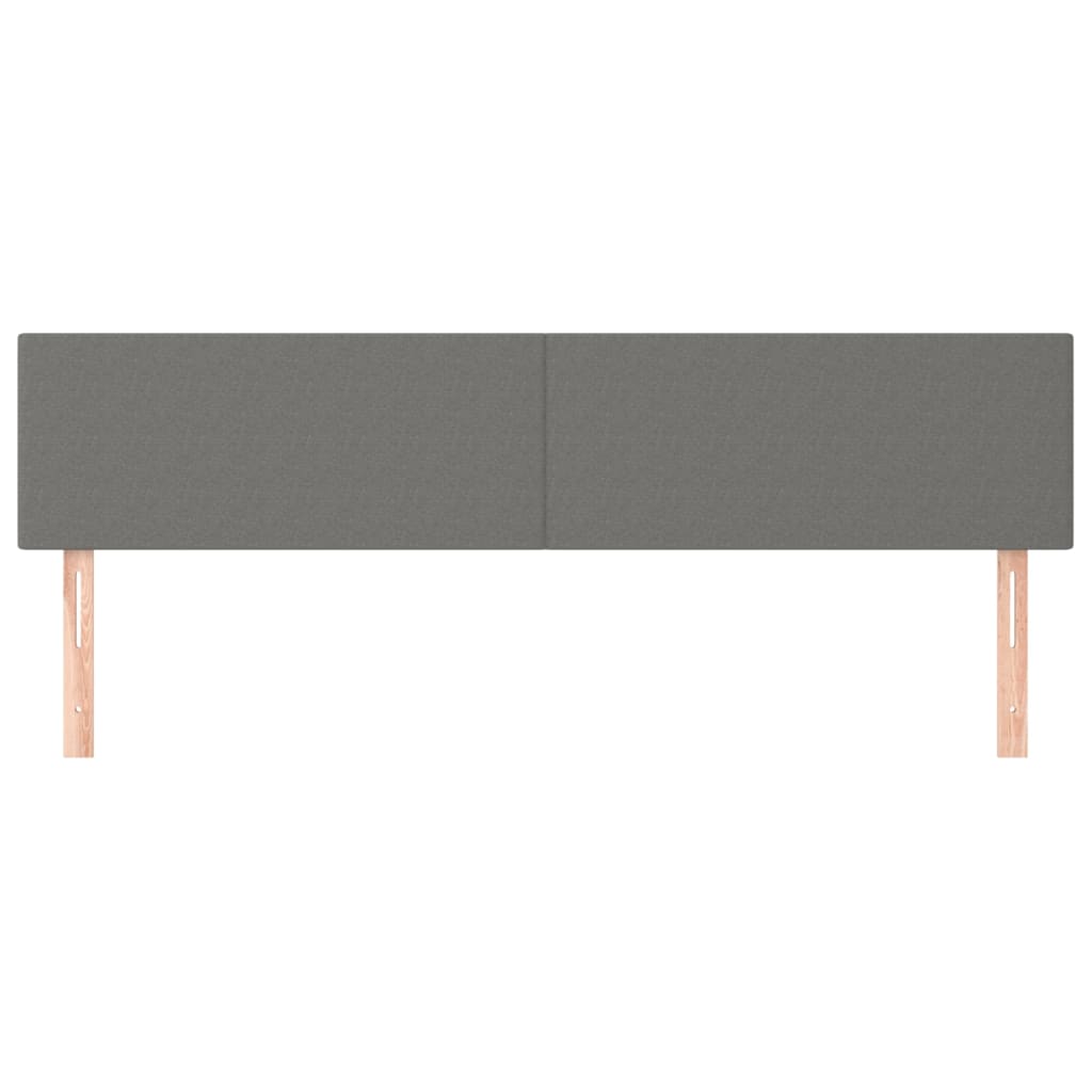 vidaXL Kopfteile 2 Stk. Dunkelgrau 80x5x78/88 cm Stoff