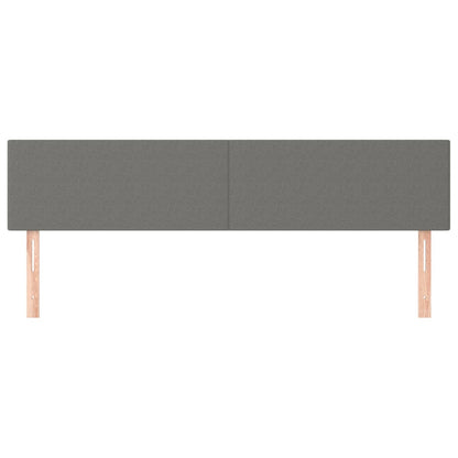 vidaXL Kopfteile 2 Stk. Dunkelgrau 80x5x78/88 cm Stoff