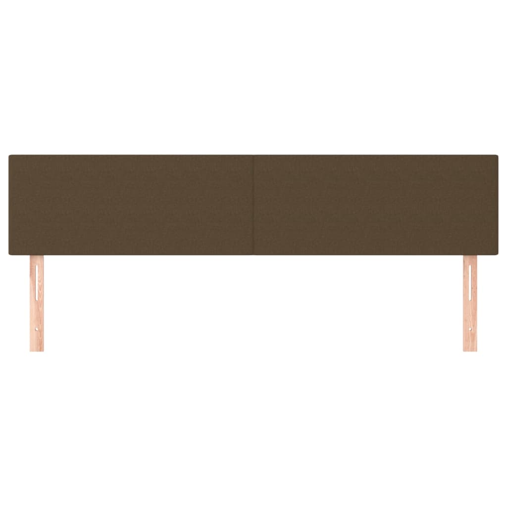 vidaXL Kopfteile 2 Stk. Dunkelbraun 80x5x78/88 cm Stoff