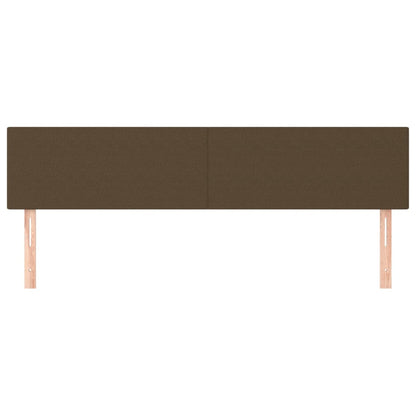 vidaXL Kopfteile 2 Stk. Dunkelbraun 80x5x78/88 cm Stoff