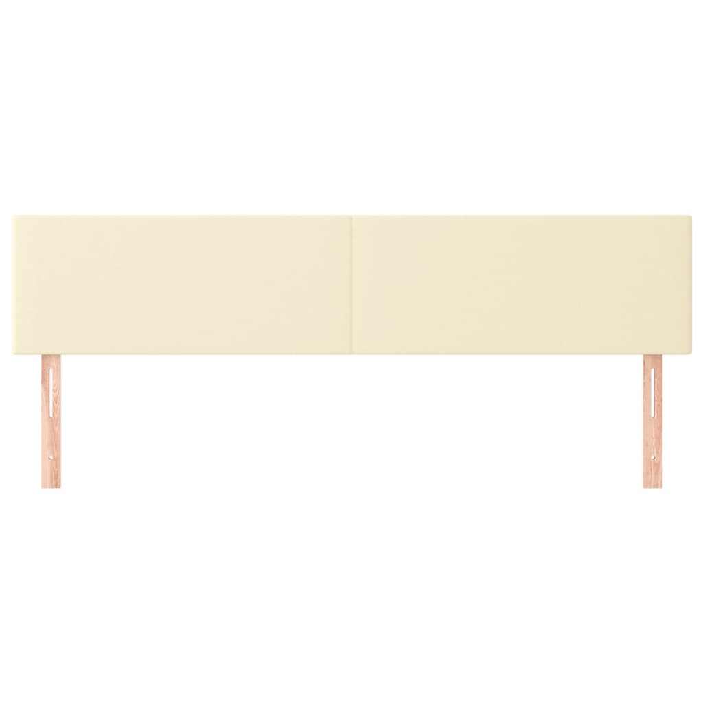 vidaXL Kopfteile 2 Stk. Creme 80x5x78/88 cm Kunstleder