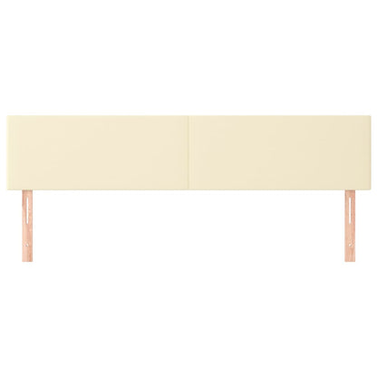 vidaXL Kopfteile 2 Stk. Creme 80x5x78/88 cm Kunstleder