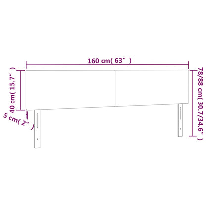 vidaXL Kopfteile 2 Stk. Creme 80x5x78/88 cm Kunstleder