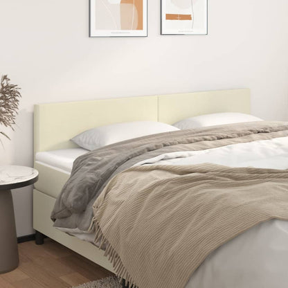 vidaXL Kopfteile 2 Stk. Creme 80x5x78/88 cm Kunstleder