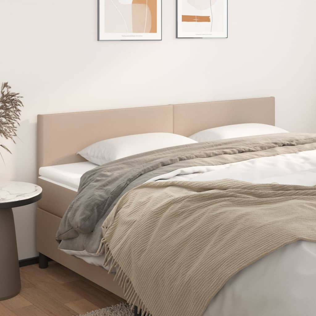 vidaXL Kopfteile 2 Stk. Cappuccino-Braun 80x5x78/88 cm Kunstleder