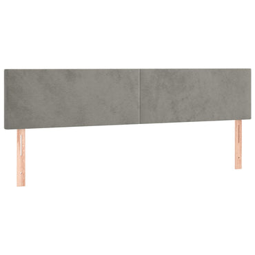 vidaXL Kopfteile 2 Stk. Hellgrau 80x5x78/88 cm Samt