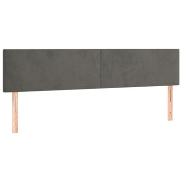 vidaXL Kopfteile 2 Stk. Dunkelgrau 80x5x78/88 cm Samt