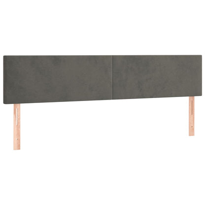 vidaXL Kopfteile 2 Stk. Dunkelgrau 80x5x78/88 cm Samt