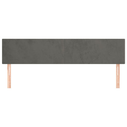 vidaXL Kopfteile 2 Stk. Dunkelgrau 80x5x78/88 cm Samt