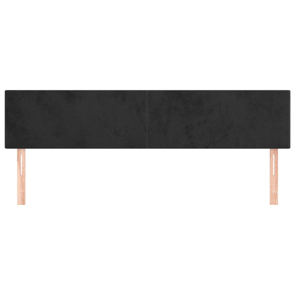 vidaXL Kopfteile 2 Stk. Schwarz 80x5x78/88 cm Samt