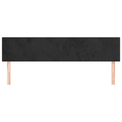 vidaXL Kopfteile 2 Stk. Schwarz 80x5x78/88 cm Samt