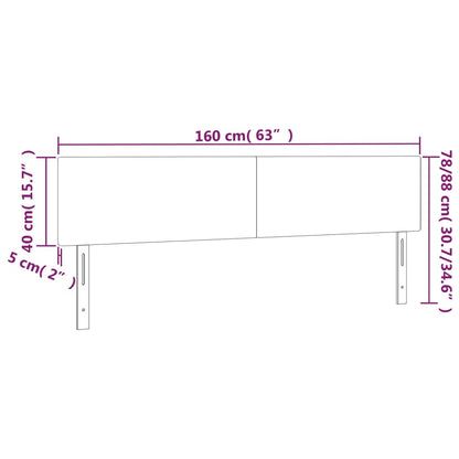 vidaXL Kopfteile 2 Stk. Schwarz 80x5x78/88 cm Samt