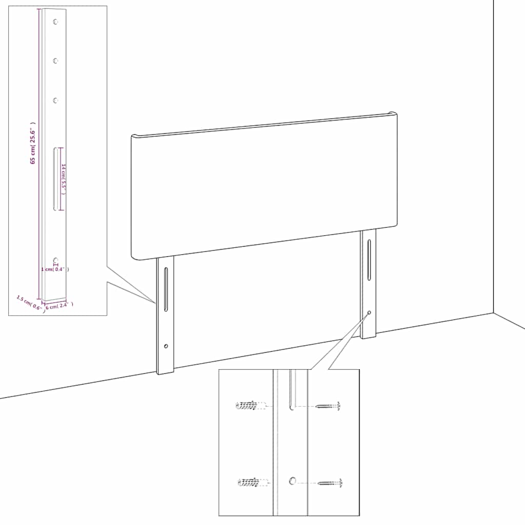 Kopfteile 2 Stk. Dunkelgrün 80x5x78/88 cm Samt