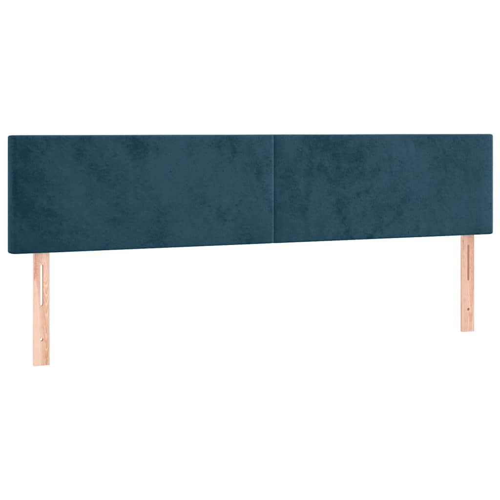vidaXL Kopfteile 2 Stk. Dunkelblau 80x5x78/88 cm Samt