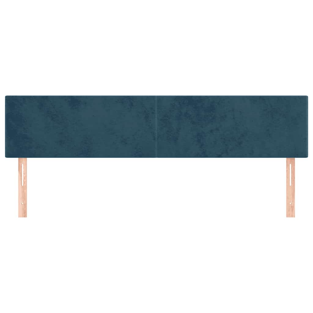 vidaXL Kopfteile 2 Stk. Dunkelblau 80x5x78/88 cm Samt