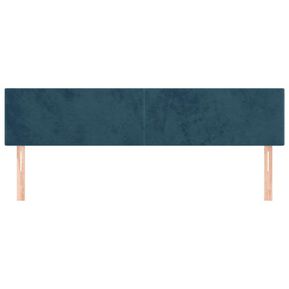vidaXL Kopfteile 2 Stk. Dunkelblau 80x5x78/88 cm Samt