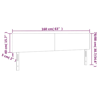 vidaXL Kopfteile 2 Stk. Dunkelblau 80x5x78/88 cm Samt