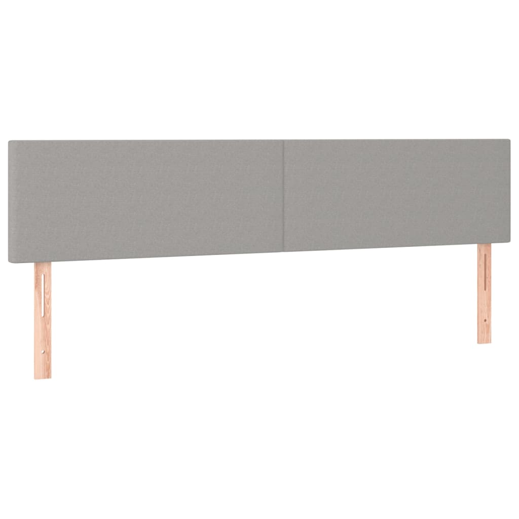 vidaXL Kopfteile 2 Stk. Hellgrau 90x5x78/88 cm Stoff