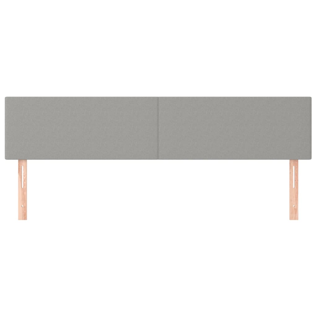 vidaXL Kopfteile 2 Stk. Hellgrau 90x5x78/88 cm Stoff