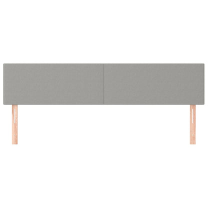 vidaXL Kopfteile 2 Stk. Hellgrau 90x5x78/88 cm Stoff
