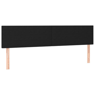 vidaXL Kopfteile 2 Stk. Schwarz 90x5x78/88 cm Stoff