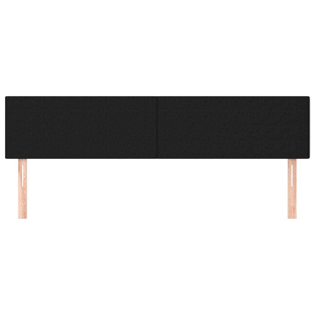 vidaXL Kopfteile 2 Stk. Schwarz 90x5x78/88 cm Stoff