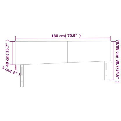 vidaXL Kopfteile 2 Stk. Schwarz 90x5x78/88 cm Stoff