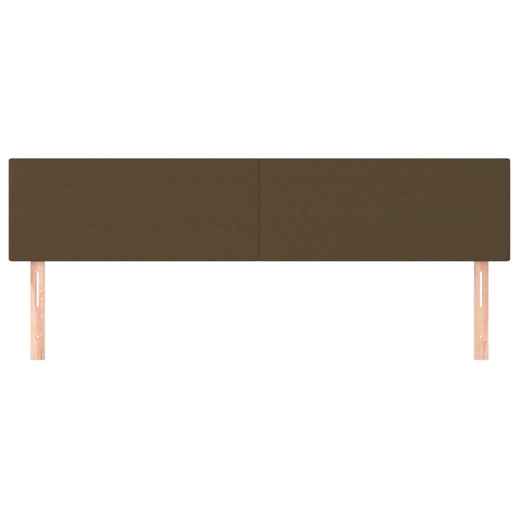 vidaXL Kopfteile 2 Stk. Dunkelbraun 90x5x78/88 cm Stoff