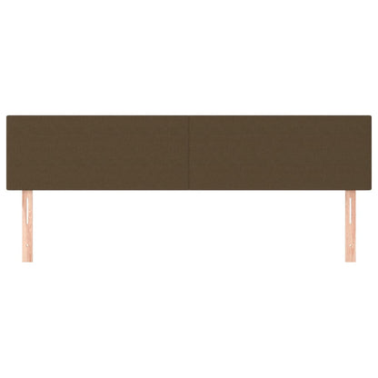 vidaXL Kopfteile 2 Stk. Dunkelbraun 90x5x78/88 cm Stoff