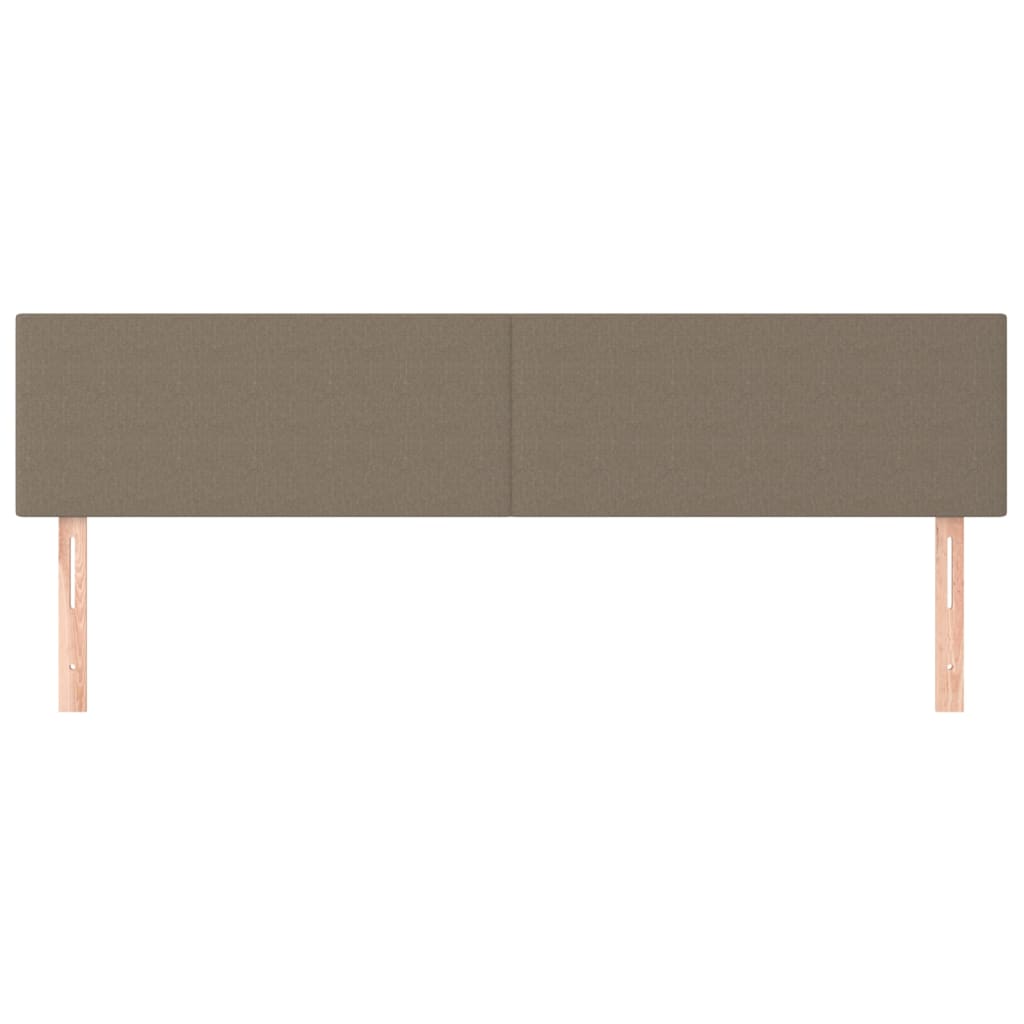 vidaXL Kopfteile 2 Stk. Taupe 90x5x78/88 cm Stoff