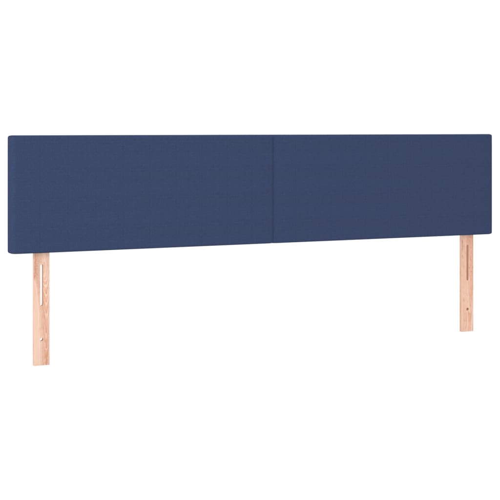 vidaXL Têtes de lit 2 pcs Bleu 90x5x78/88 cm Tissu