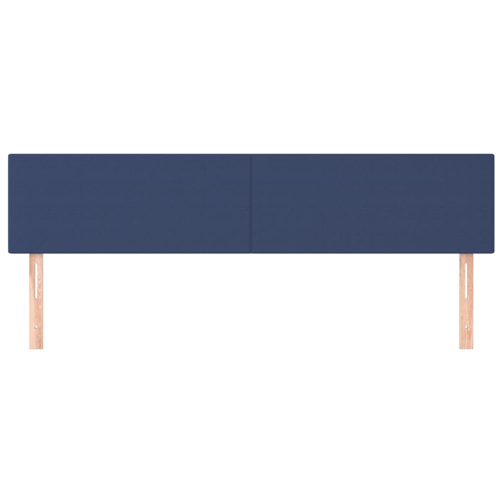 vidaXL Têtes de lit 2 pcs Bleu 90x5x78/88 cm Tissu