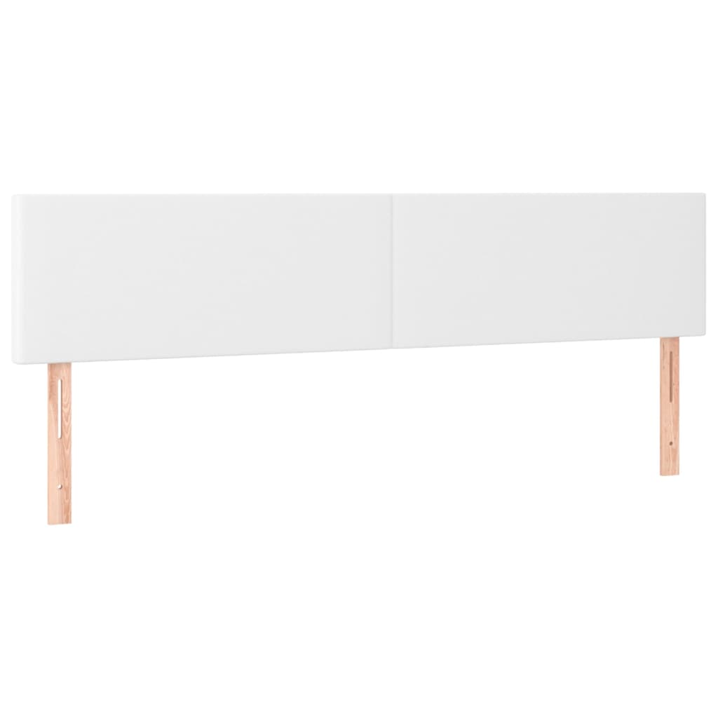 vidaXL Kopfteile 2 Stk. Weiß 90x5x78/88 cm Kunstleder