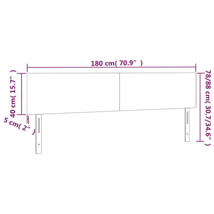vidaXL Kopfteile 2 Stk. Weiß 90x5x78/88 cm Kunstleder