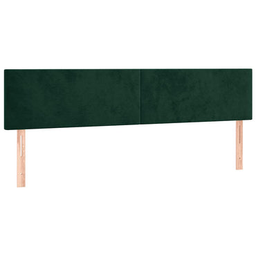 vidaXL Kopfteile 2 Stk. Dunkelgrün 90x5x78/88 cm Samt