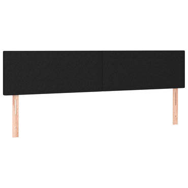 vidaXL Kopfteile 2 Stk. Schwarz 100x5x78/88 cm Stoff