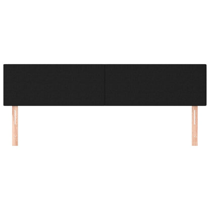 vidaXL Kopfteile 2 Stk. Schwarz 100x5x78/88 cm Stoff