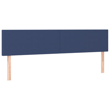 vidaXL Kopfteile 2 Stk. Blau 100x5x78/88 cm Stoff
