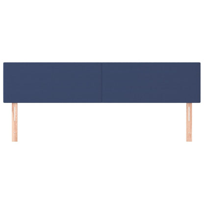 vidaXL Kopfteile 2 Stk. Blau 100x5x78/88 cm Stoff