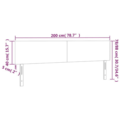 vidaXL Kopfteile 2 Stk. Schwarz 100x5x78/88 cm Kunstleder