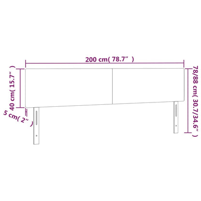 vidaXL Kopfteile 2 Stk. Cappuccino-Braun 100x5x78/88 cm Kunstleder