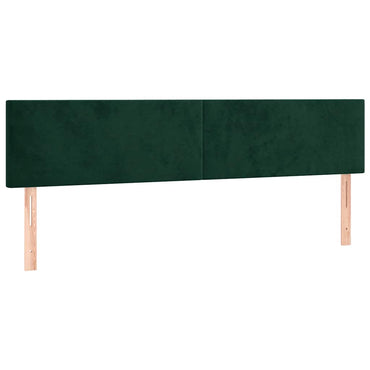 vidaXL Kopfteile 2 Stk. Dunkelgrün 100x5x78/88 cm Samt