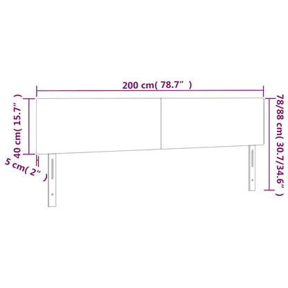 vidaXL Kopfteile 2 Stk. Dunkelblau 100x5x78/88 cm Samt