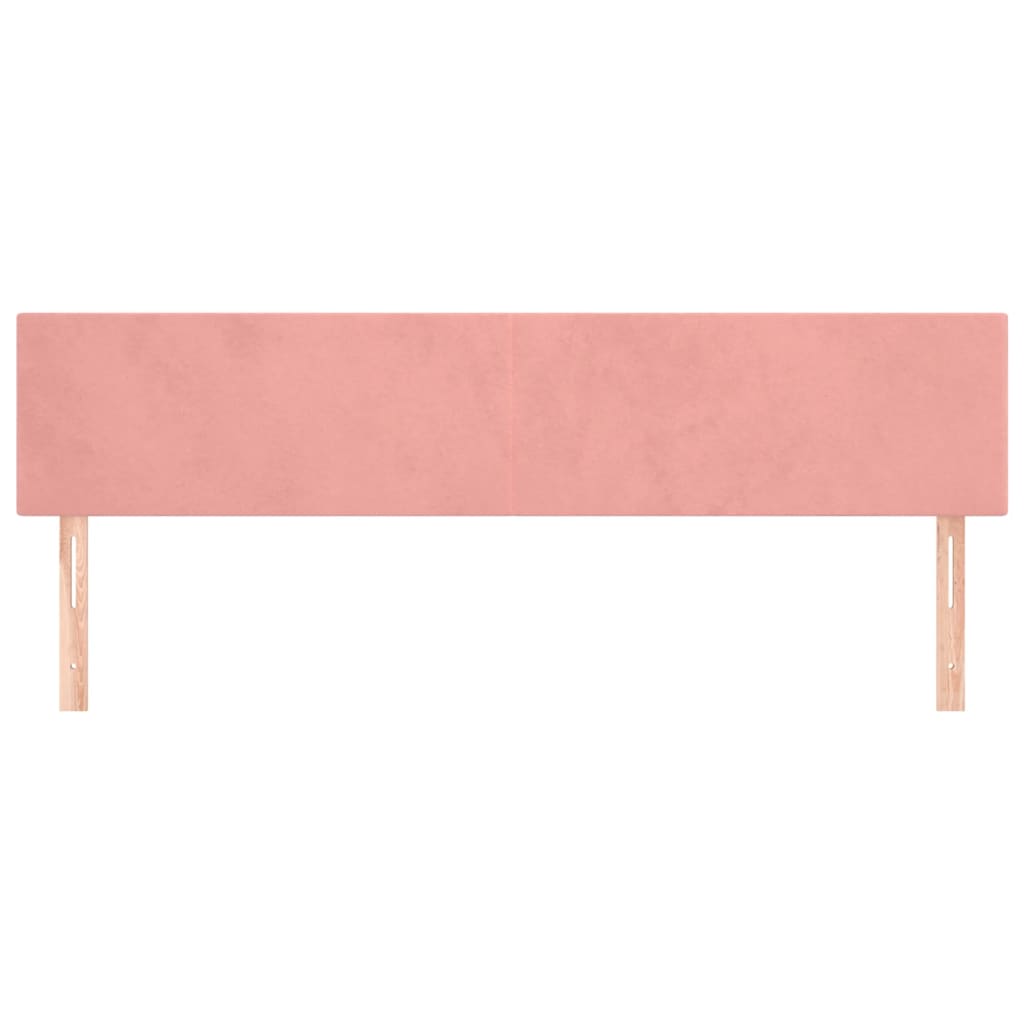 vidaXL Kopfteile 2 Stk. Rosa 100x5x78/88 cm Samt