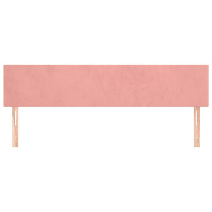 vidaXL Kopfteile 2 Stk. Rosa 100x5x78/88 cm Samt